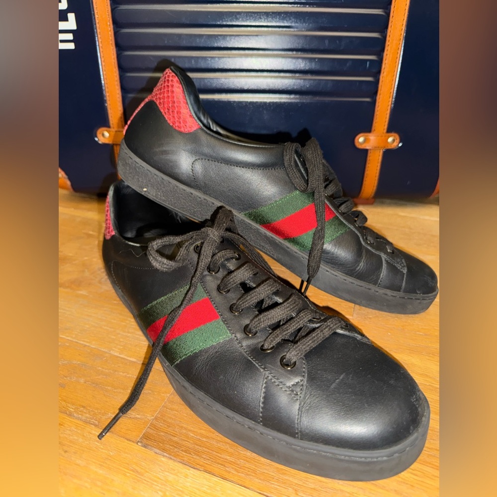 Gucci Ace Leather 'Black' men’s sneakers